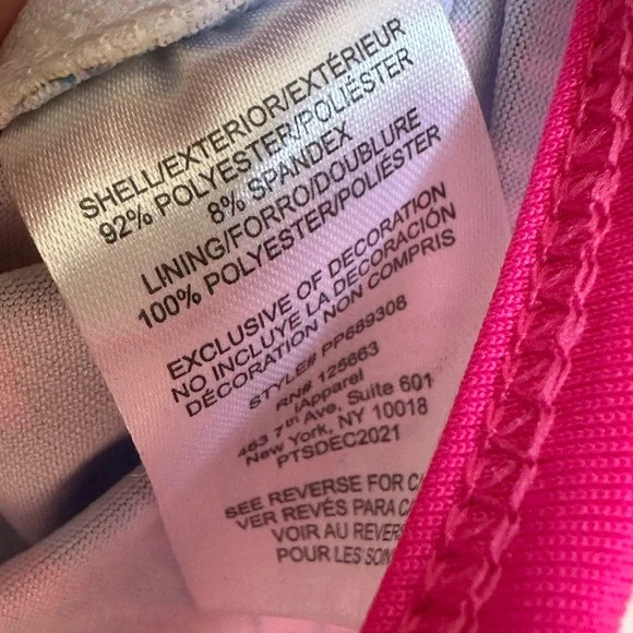 NWT Pink Platinum Fruit Patterned One Piece Swimsuit - Picture 4 of 7